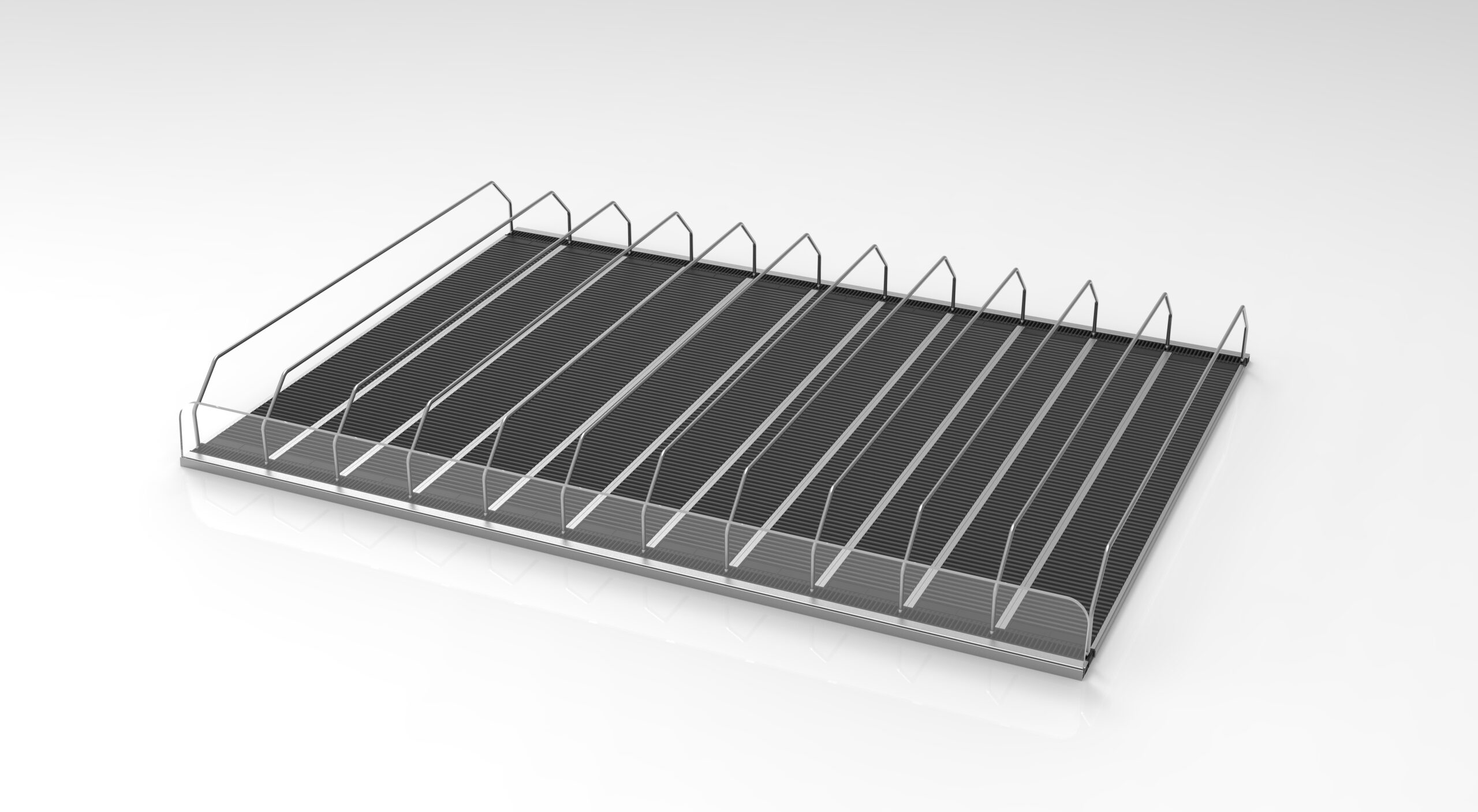 gravity shelf roller track overlays