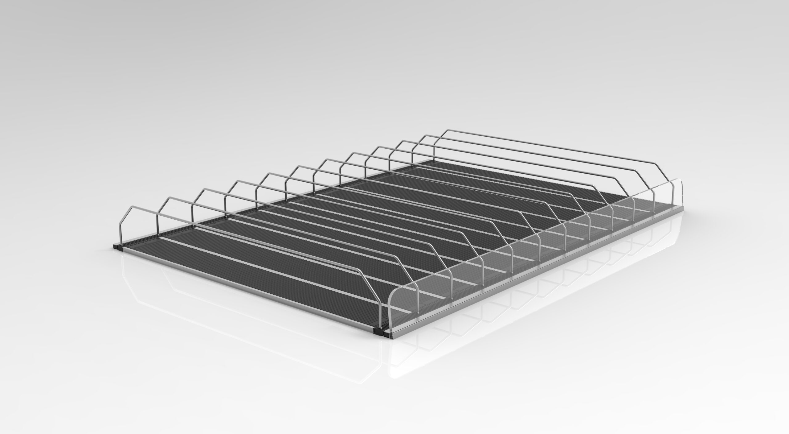 gravity shelf roller track overlays