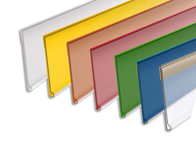 Pro Painter 25-Pack Shelf Label Strips - 1.5"H X 48"L, Self-Adhesive Clear Plastic Holders For Gondola Shelves (Labels Not Included)