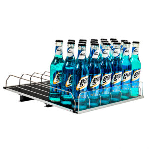 gravity shelf roller track overlays