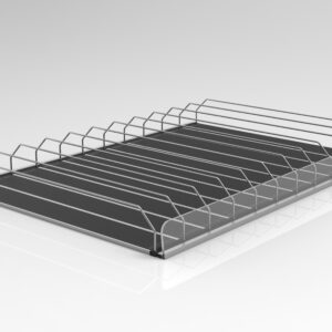 gravity shelf roller track overlays