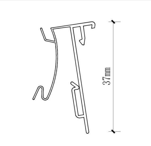 retail shelf edge strips for electronic shelf label holder ses imagotag vusion,plastic shelf mounted rails for ses imagotag vusion,ds 4