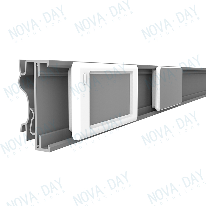 compatible electronic shelf label plastic mounted rail for hanshow,zkong,pricer digital tags,used on uline gondola shelf edge,#esl dn 16