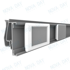 compatible electronic shelf label plastic mounted rail for hanshow,zkong,pricer digital tags,used on uline gondola shelf edge,#esl dn 16