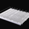 shelf gravity feed sliding mat with wire dividers