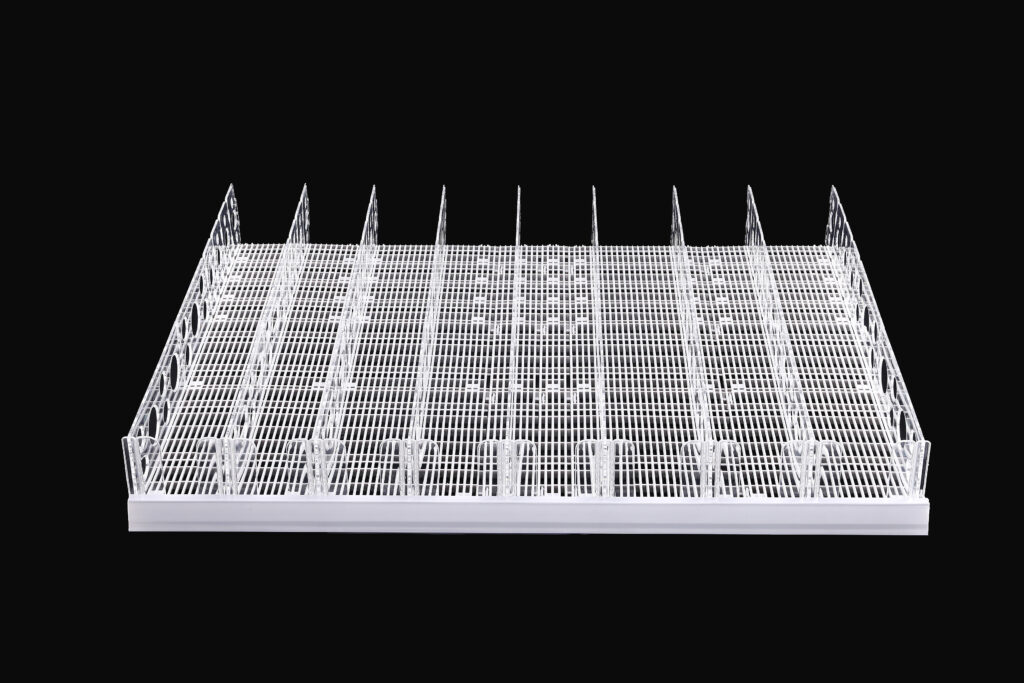 shelf gravity feed sliding mat with plastic dividers (2)
