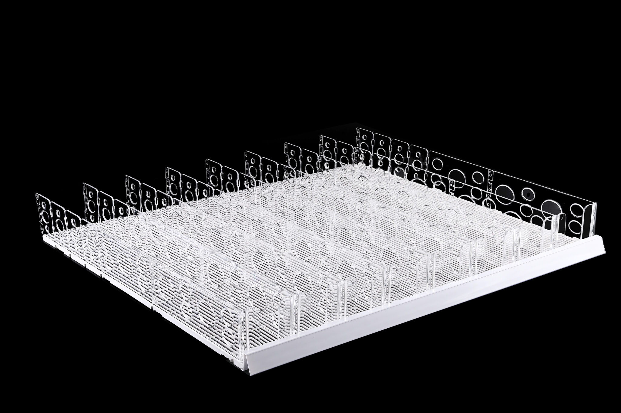 Shelf Gravity Feed Sliding Mat with Plastic Dividers - Plastic Point-of ...