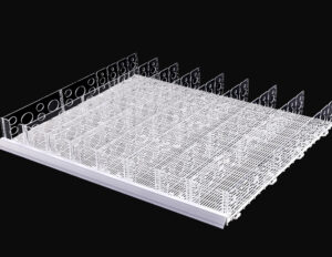 shelf gravity feed sliding mat with plastic dividers (4)