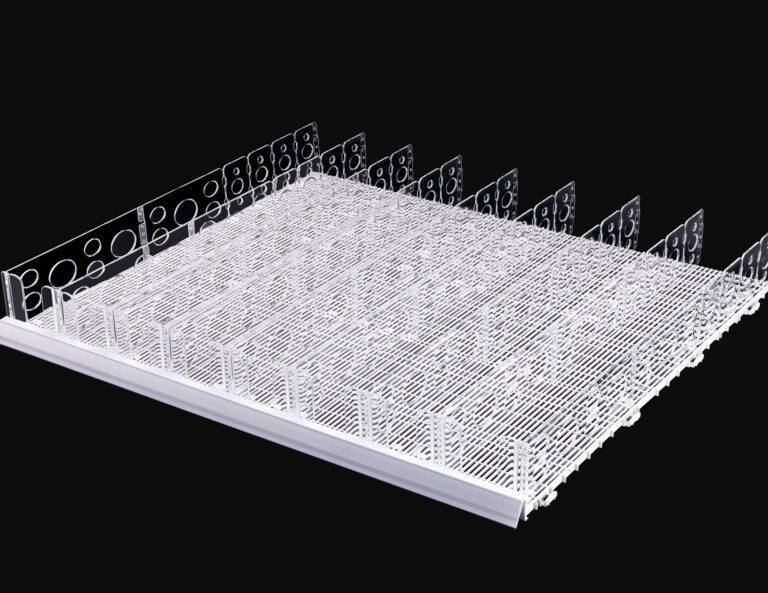 shelf gravity feed sliding mat with plastic dividers (4)