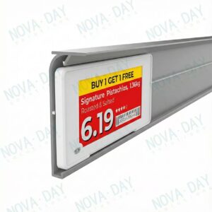 hanshow polaris esl plastic rail compatible electronic shelf label mounting rail for gondola shelving