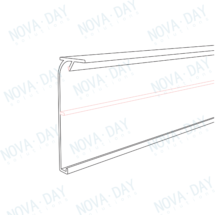 hanshow polaris esl plastic rail compatible electronic shelf label mounting rail for gondola shelving