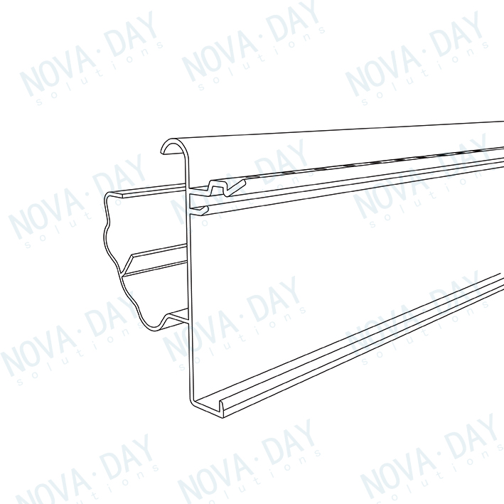 plastic shelf edge mounting rail vusion easylock pvc esl rail for electronic shelf labels