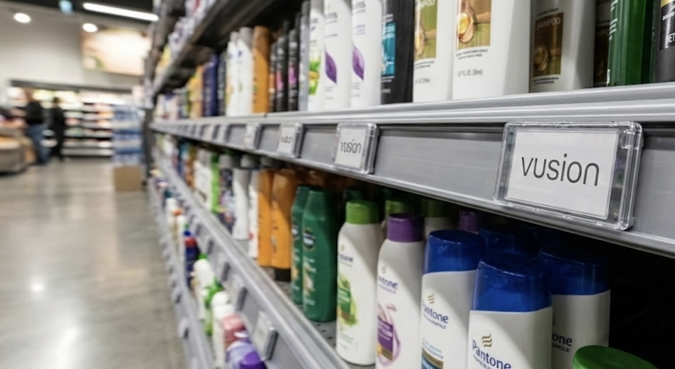 plastic esl mounting rail for vusion easylock electronic shelf labels.