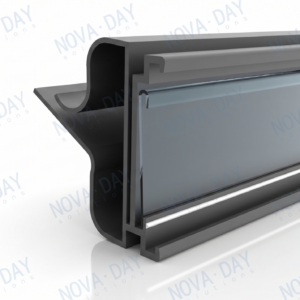angled esl rail with foam tape for refrigeration shelves compatible with solum esl