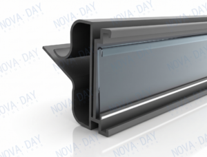 angled esl rail with foam tape for refrigeration shelves compatible with solum esl