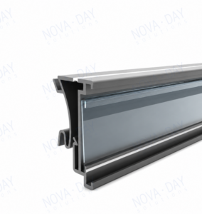 flip in esl & paper price tag mounting rail compatible with solum electronic shelf labels