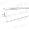 adhesive plastic shelf edge rail compatible with hanshow polaris esl