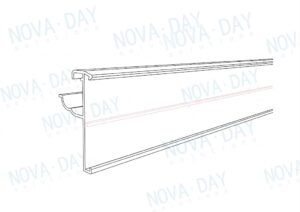 adhesive plastic shelf edge rail compatible with hanshow polaris esl