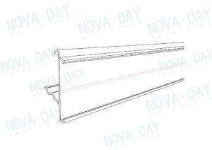 adhesive plastic shelf edge rail compatible with hanshow polaris esl