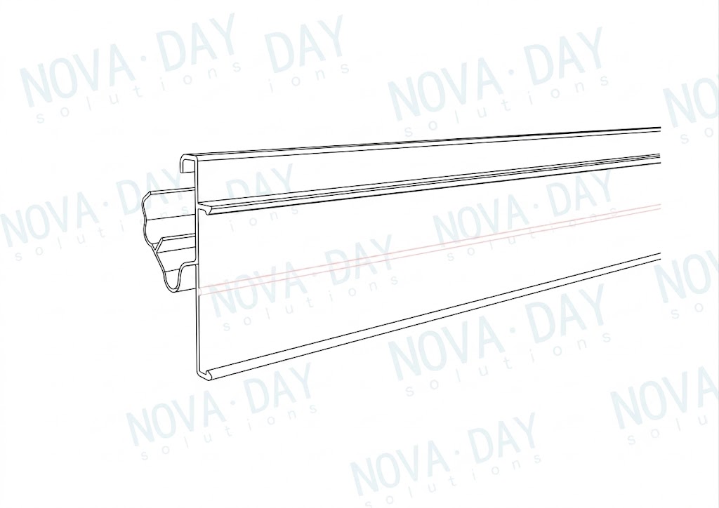 adhesive plastic shelf edge rail compatible with hanshow polaris esl